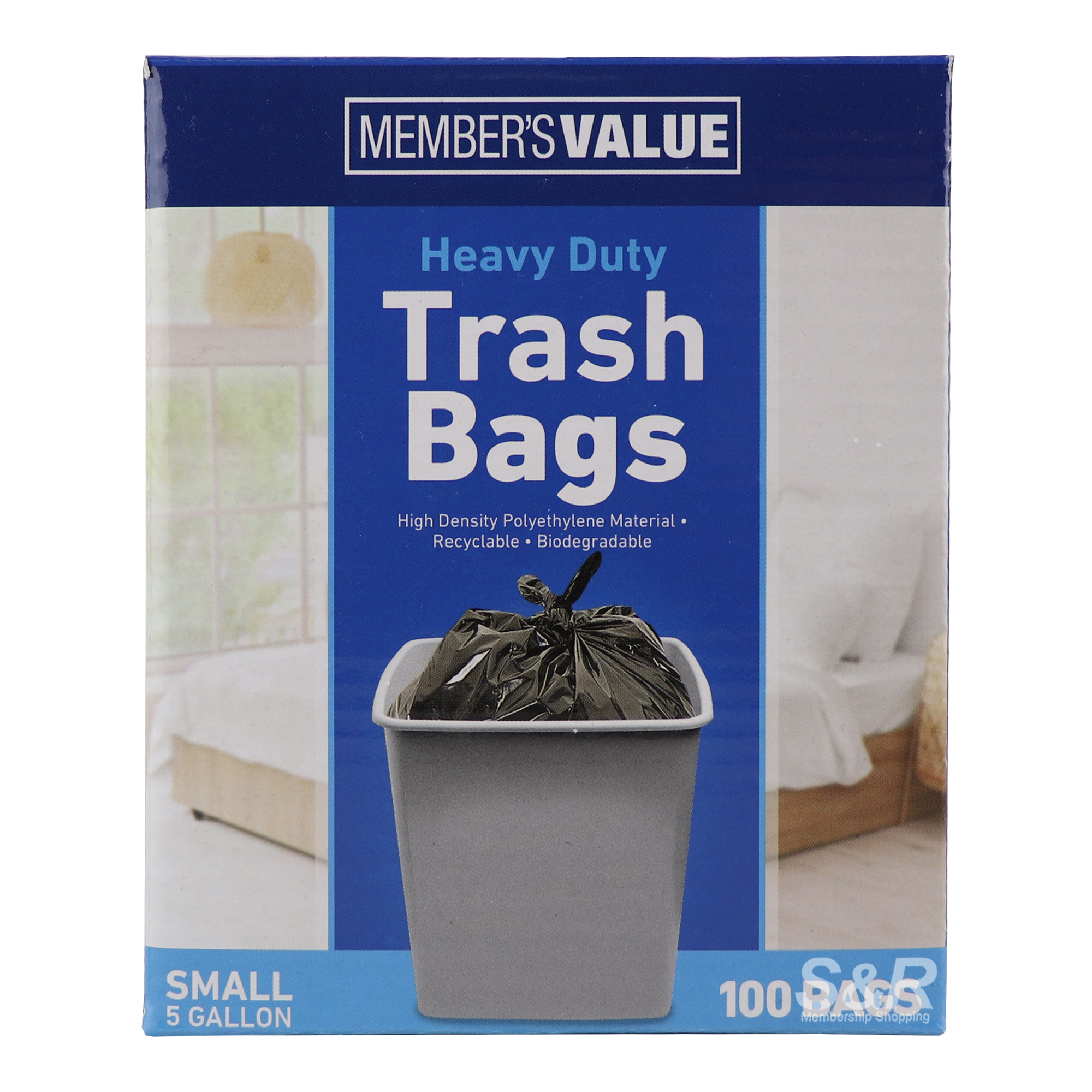 Member's Value Trash Bag Black Small 100pcs Member's Value Trash Bag Black Small 100pcs